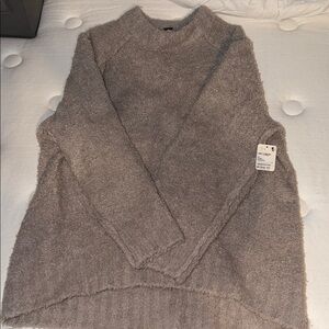 Free People Mushroom Teddy Cloud Sweater